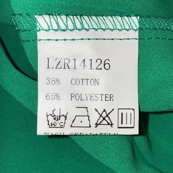 CHICME dolman long sleeve button up collared blouse top beautiful green size S - Picture 4 of 8